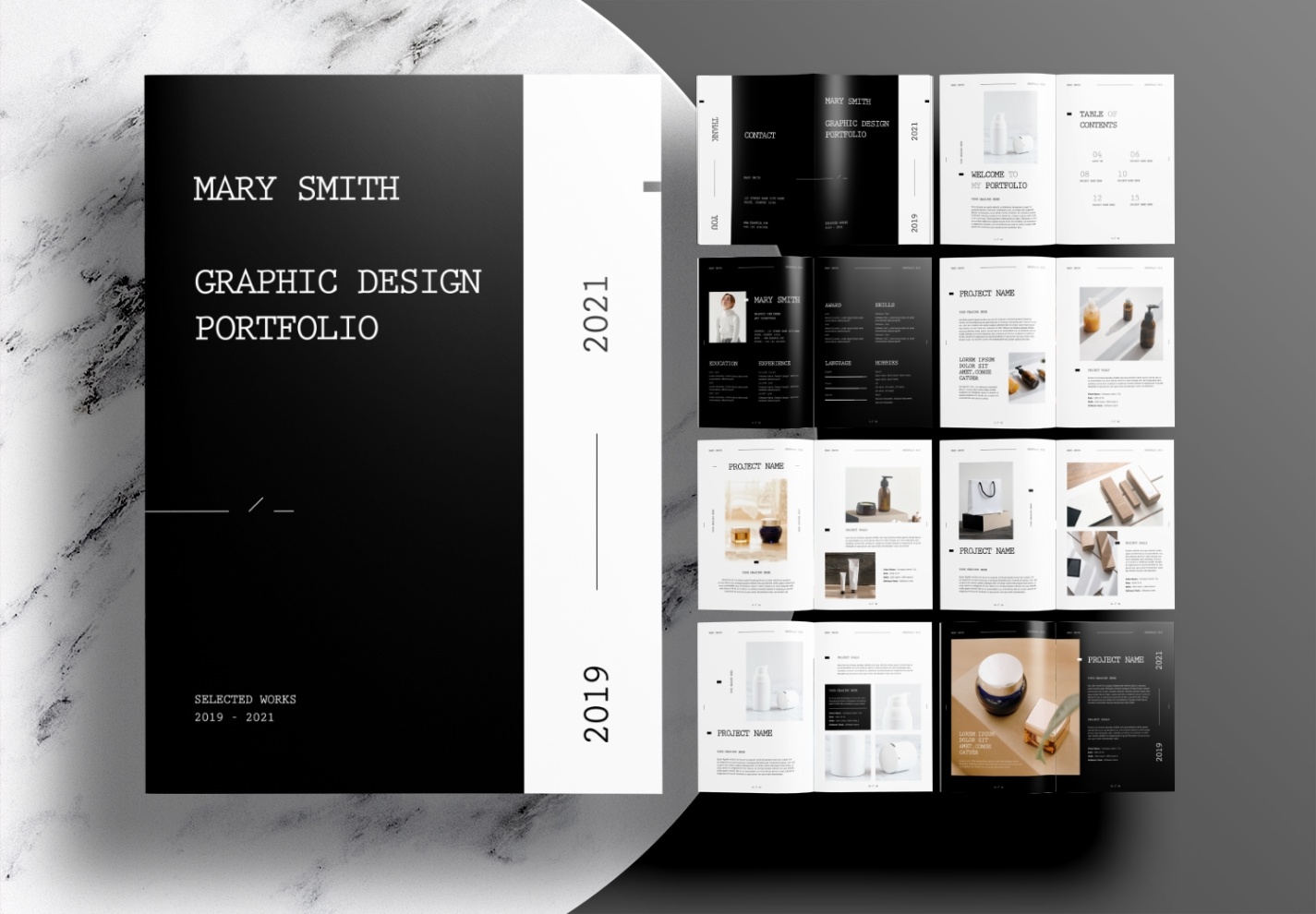 graphic design portfolio template Niche Utama Home Free Graphic Design Portfolio Layout InDesign Template